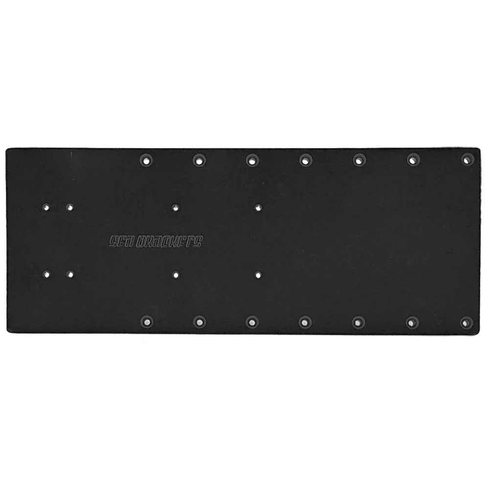 Sea Brackets 20" Straight Trolling Motor Plate - Black [SEA2325-BLK]
