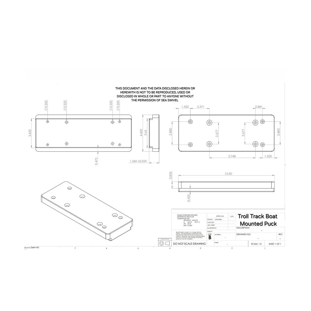 Sea Swivel Troll Track Trolling Motor Mount [SEA-HDM-TROLL-TRACK] - Image 6