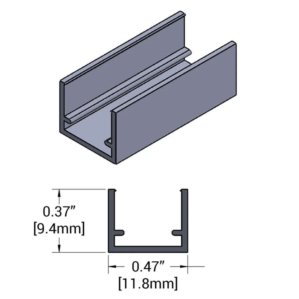 Shadow-Caster Marine Mini Neon Track - 1 Meter [SCM-AL-MINI-TRACK-HDPE-1M] - Image 2