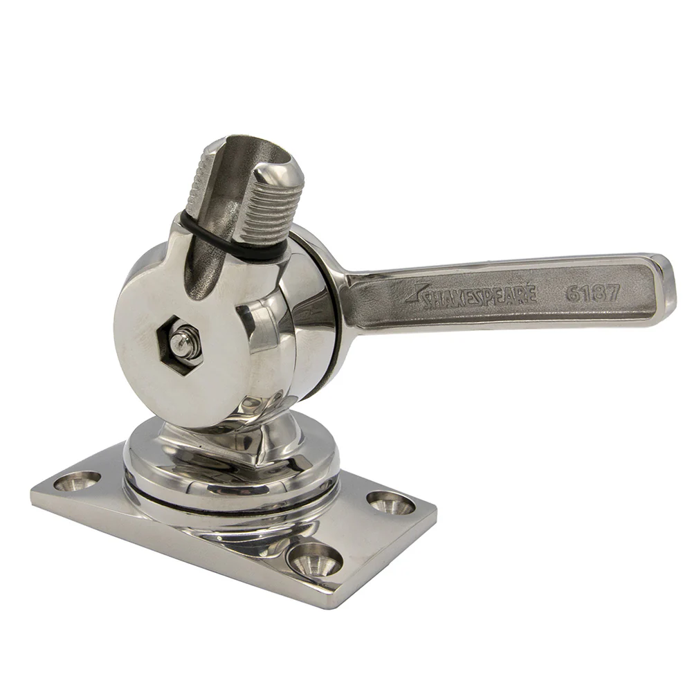 Shakespeare 6187 Sleek  Compact Stainless Steel Rotatable 4-Way Ratchet Mount [6187] - Image 3