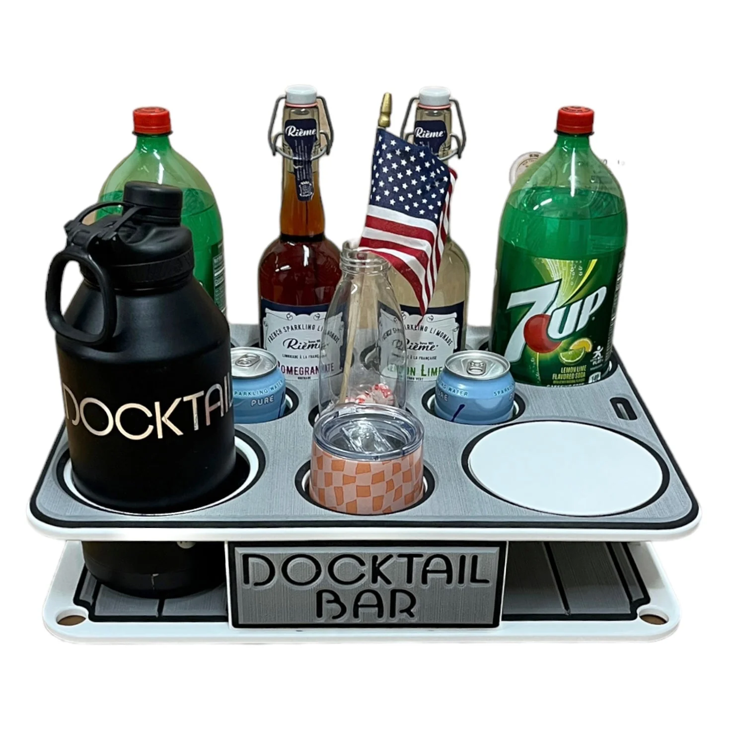 Docktail Boat Table Caddy & Bait Table with Rod Holder Mount - Image 18