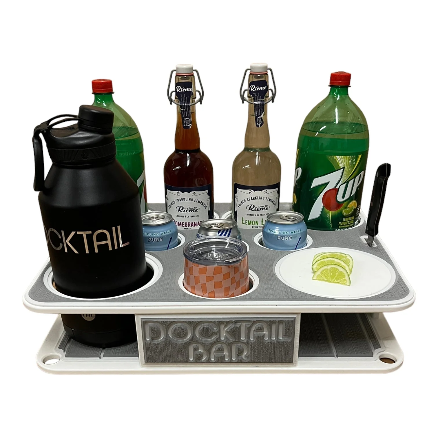 Docktail Boat Table Caddy & Bait Table with Rod Holder Mount - Image 19