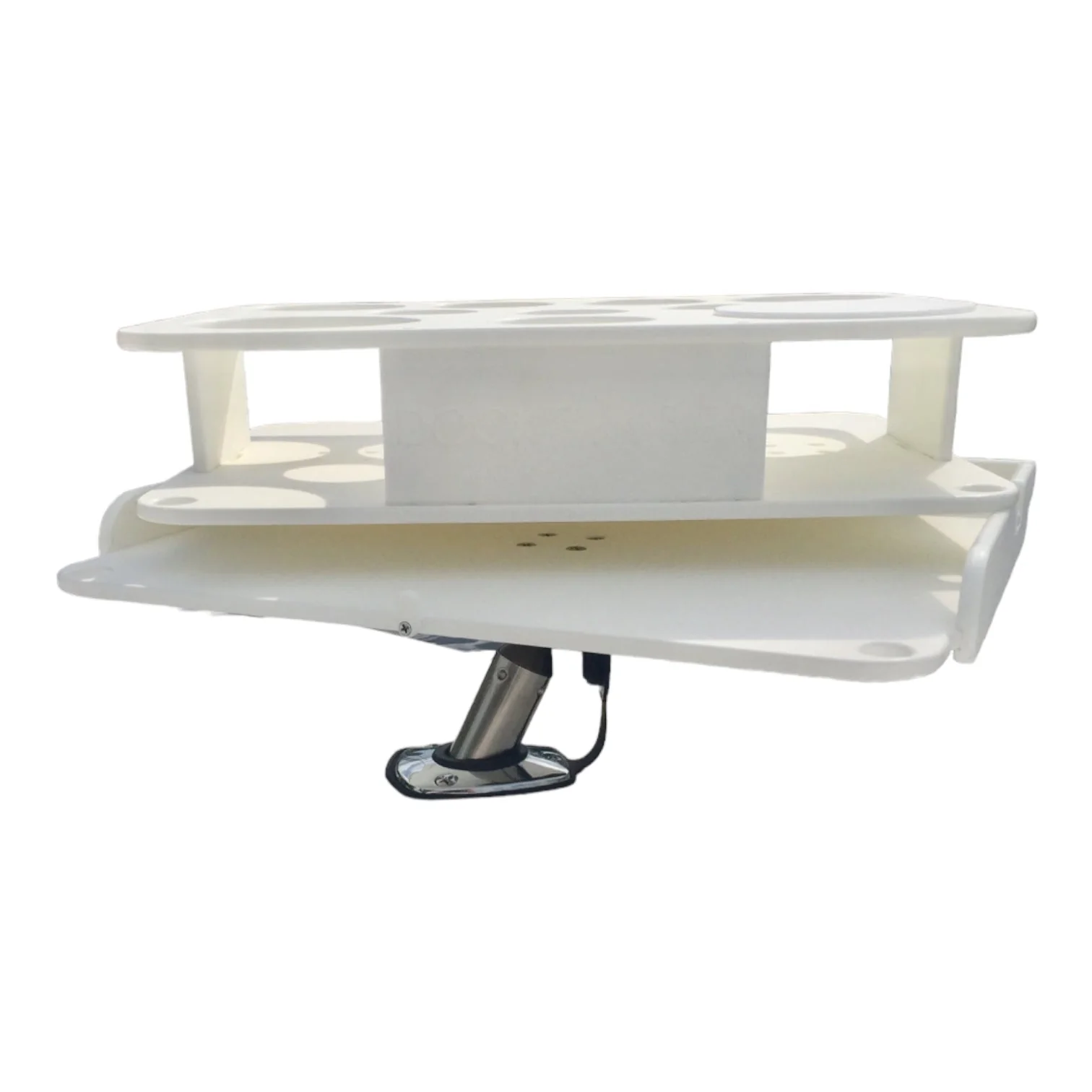 Docktail Boat Table Caddy & Bait Table with Rod Holder Mount - Image 7