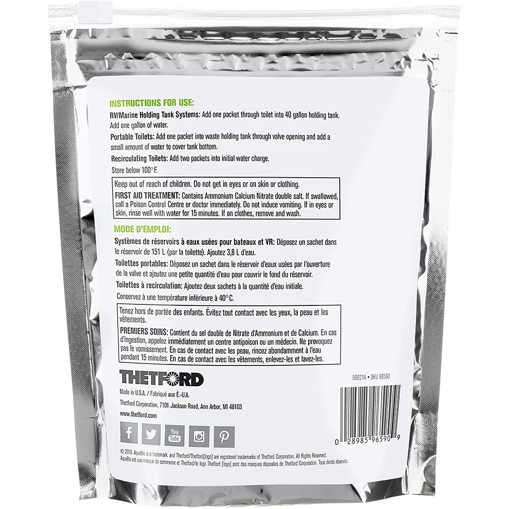 Thetford AquaBio - 16 Toss-Ins Concentrate Packets [96590] - Image 2
