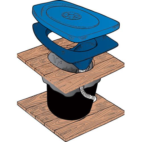 Urine Separating Privy Set Styrofoam Seat Blue - Image 4