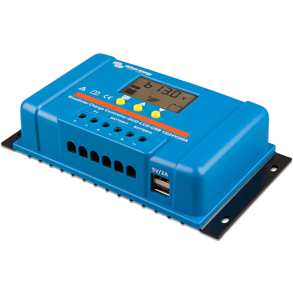 Victron BlueSolar PWM Charge Controller (DUO) LCD  USB Charge Control - 12/24VDC - 20A [SCC010020060] - Image 3