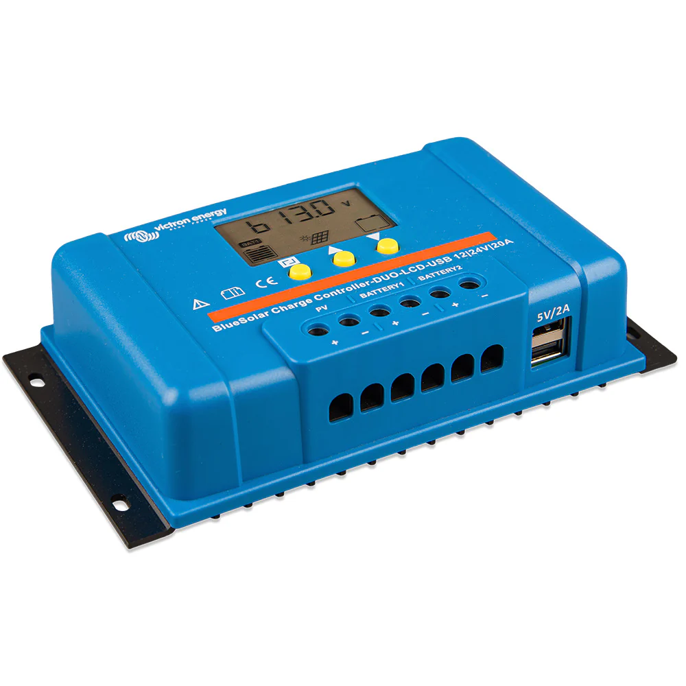 Victron BlueSolar PWM Charge Controller (DUO) LCD  USB Charge Control - 12/24VDC - 20A [SCC010020060] - Image 4