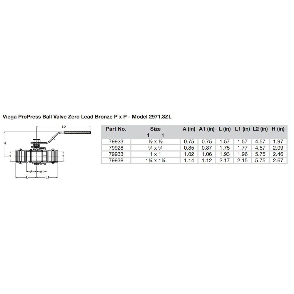 Viega ProPress 1" Zero Lead Bronze Ball Valve w/Stainless Stem - Double Press Connection - Smart Connect Technology [79933] - Image 2