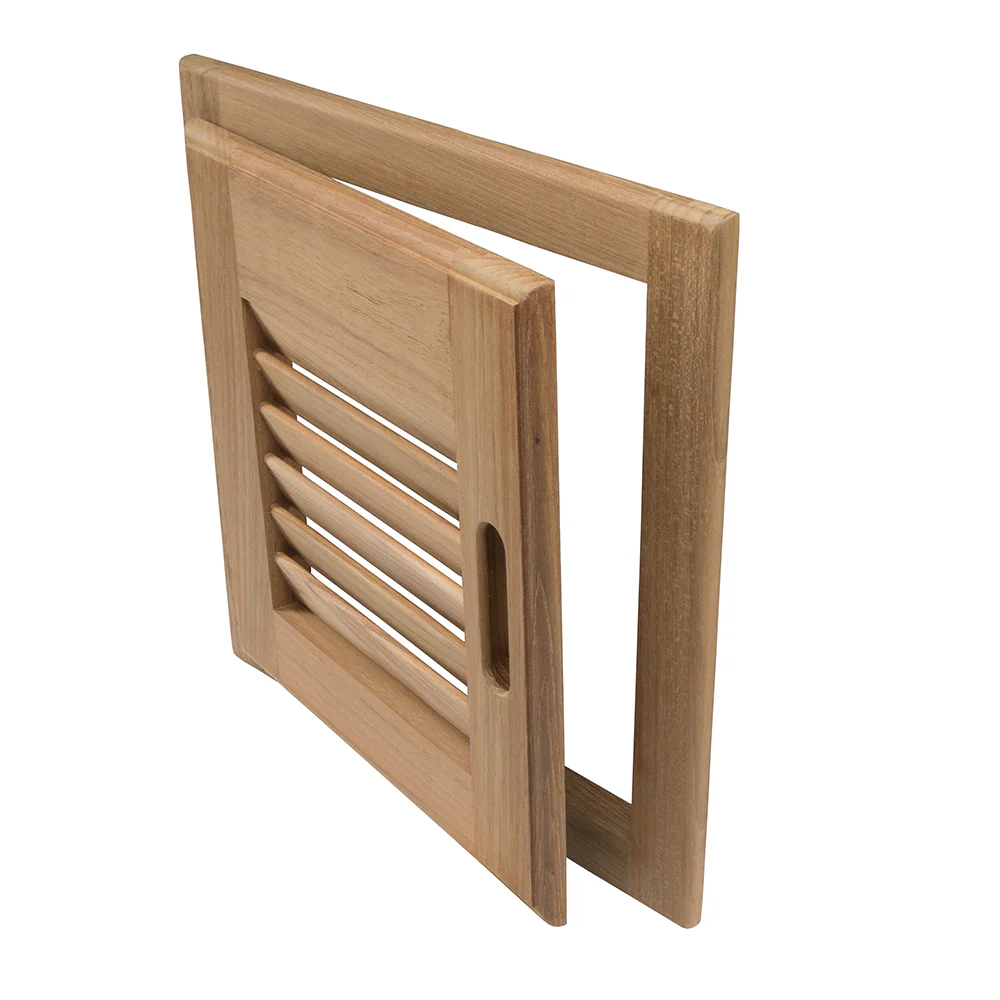 Whitecap Teak Louvered Door & Frame - Right Hand - 12" x 12" [60720] - Image 3