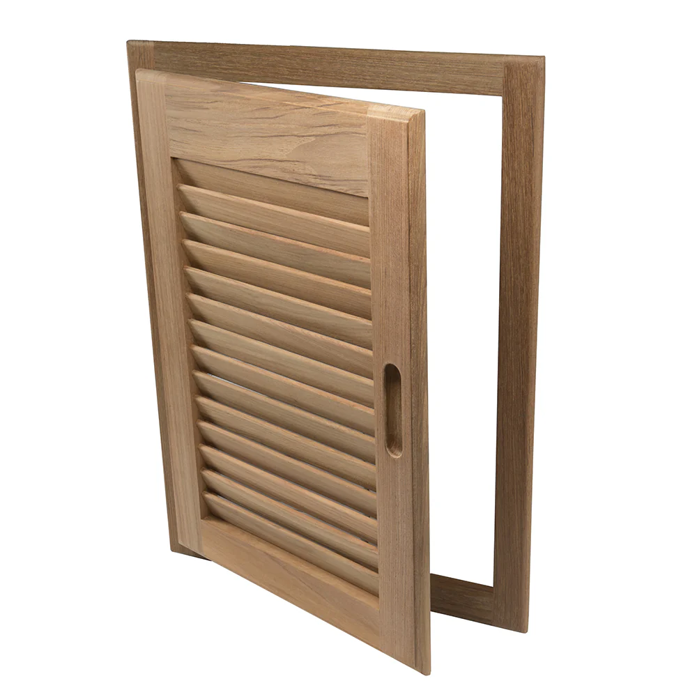 Whitecap Teak Louvered Door & Frame - Right Hand - 15" x 20" [60724] - Image 4