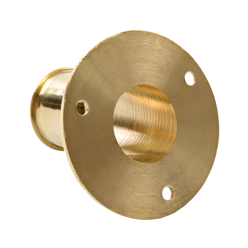 Whitecap Top Mount Flag Pole Socket - 1" ID - Polished Brass [S-5002BC] - Image 2