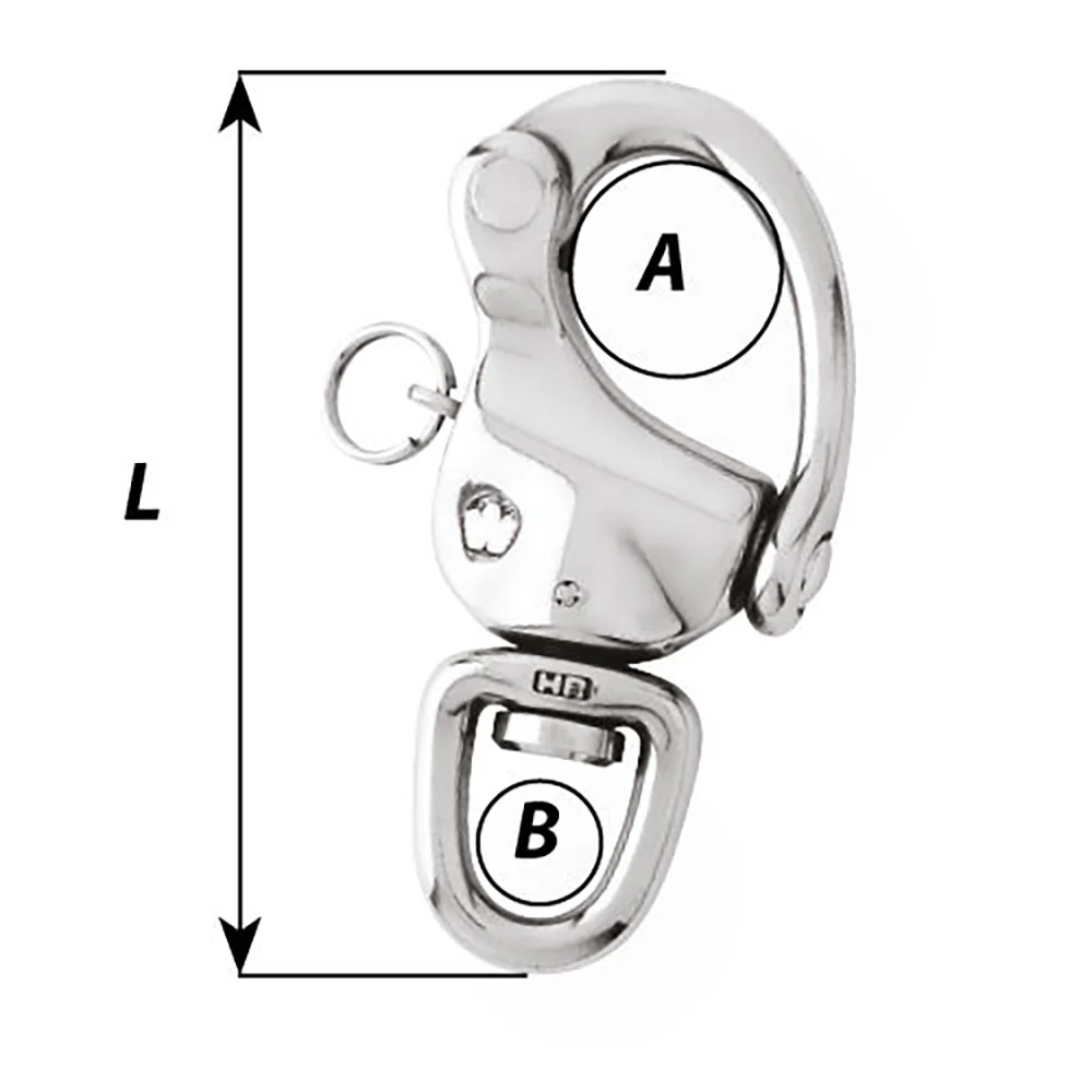 Wichard 3-7/8" Snap Shackle w/Swivel  Clevis Pin [2476W] - Image 2