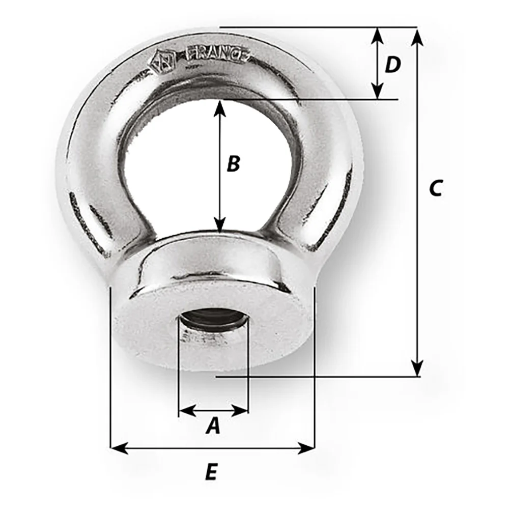 Wichard 3/8 Eye Nut - 13/16" Diameter [6351W] - Image 2