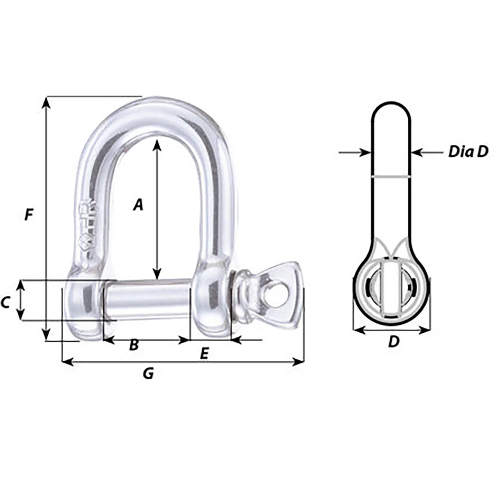 Wichard HR D Shackle - 16mm Diameter - 5/8" [11208W] - Image 2