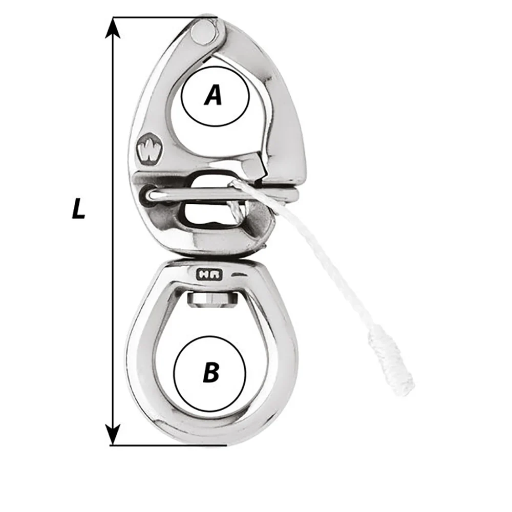 Wichard HR Quick Release Snap Shackle With Large Bail -160mm Length - 6-19/64" [2778W] - Image 2